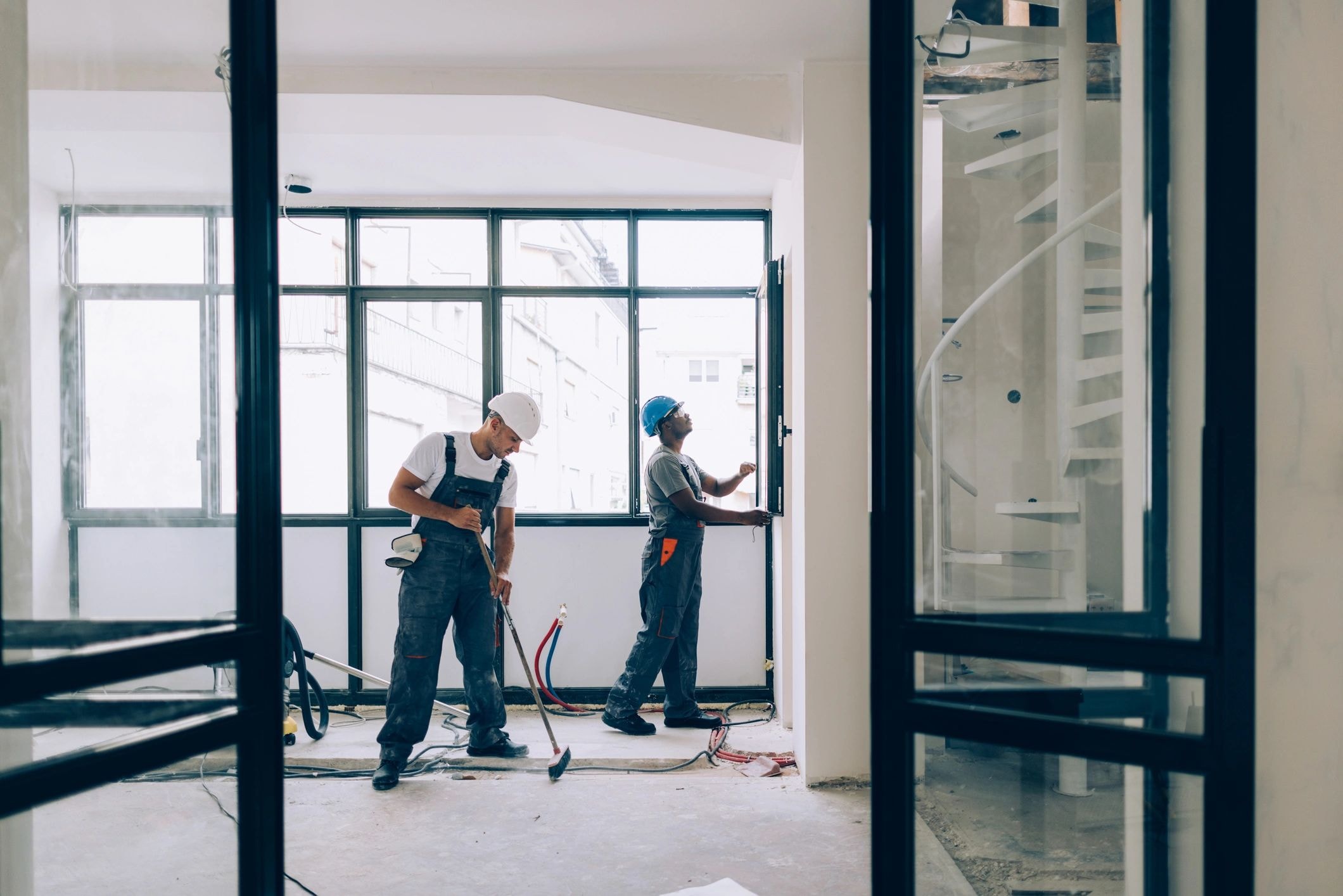 Window installation construction interior